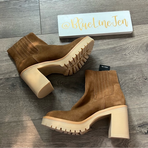 Dolce Vita Caster H2O Booties in Camel Suede NWT - Picture 2 of 7
